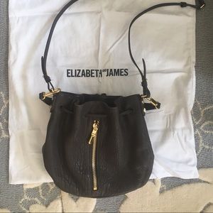 Brown leather Elizabeth and James bucket bag